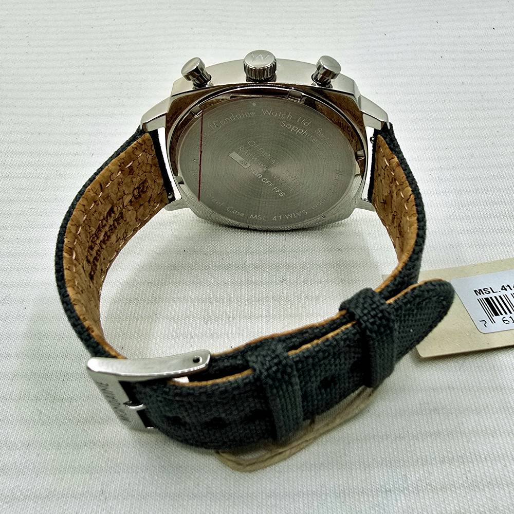 Mondaine Grand Cushion Chronograph 41 mm – Esfera Verde - Imagen 8