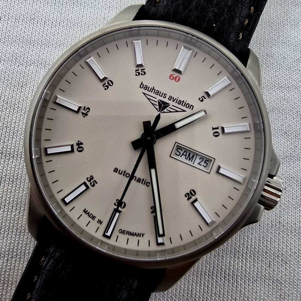 Bauhaus Aviation Titanium Day-Date